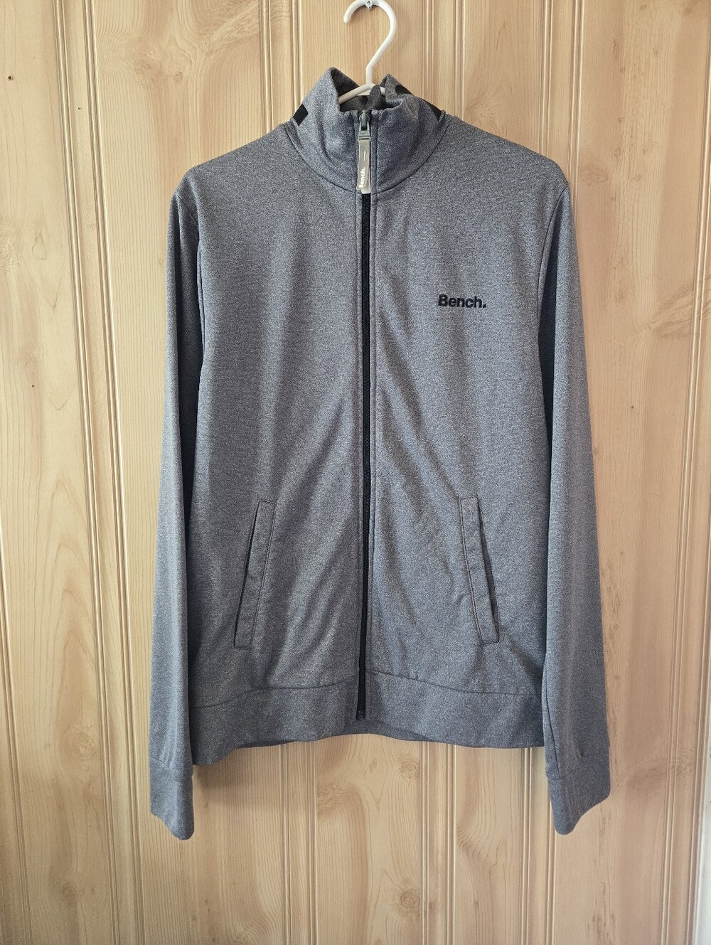 Bench Men's L Grey Full-Zip Track Jacket